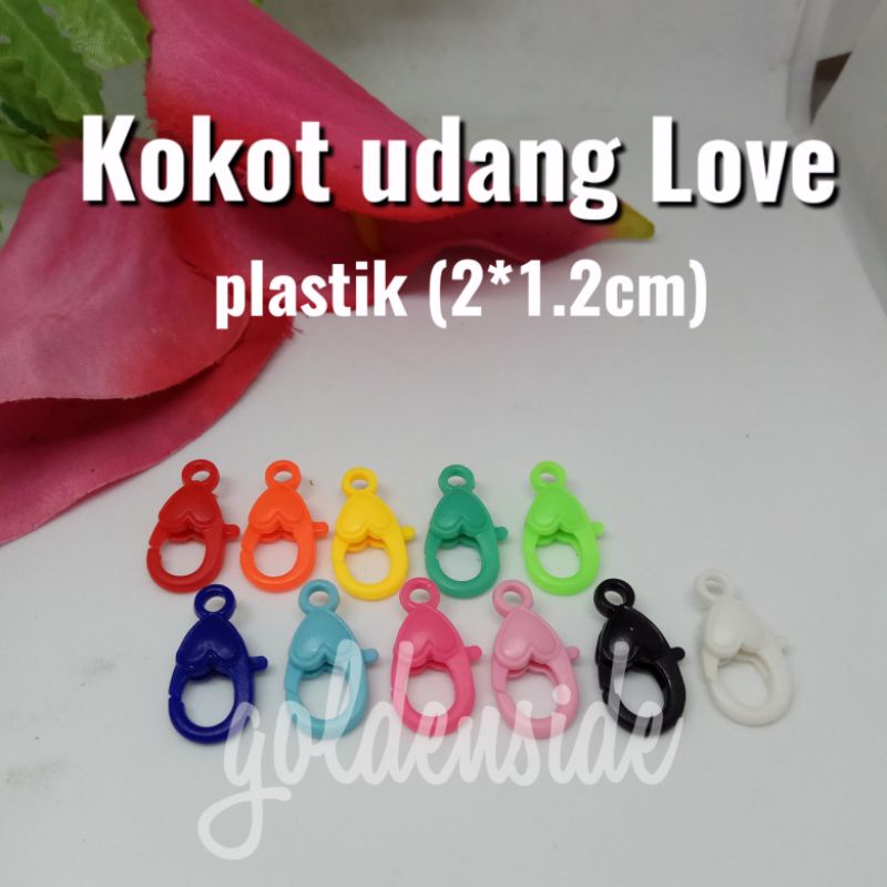 Kokot Udang Love Plastik  per pasang (isi2), pengait masker