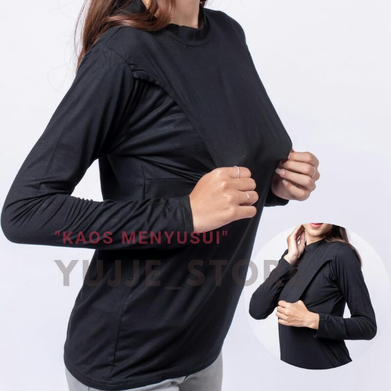 BAJU BUSUI JUMBO | KAOS BUSUI LENGAN PANJANG | BUSUI BUKAAN SAMPING KANAN KIRI | BUSUI BIG SIZE