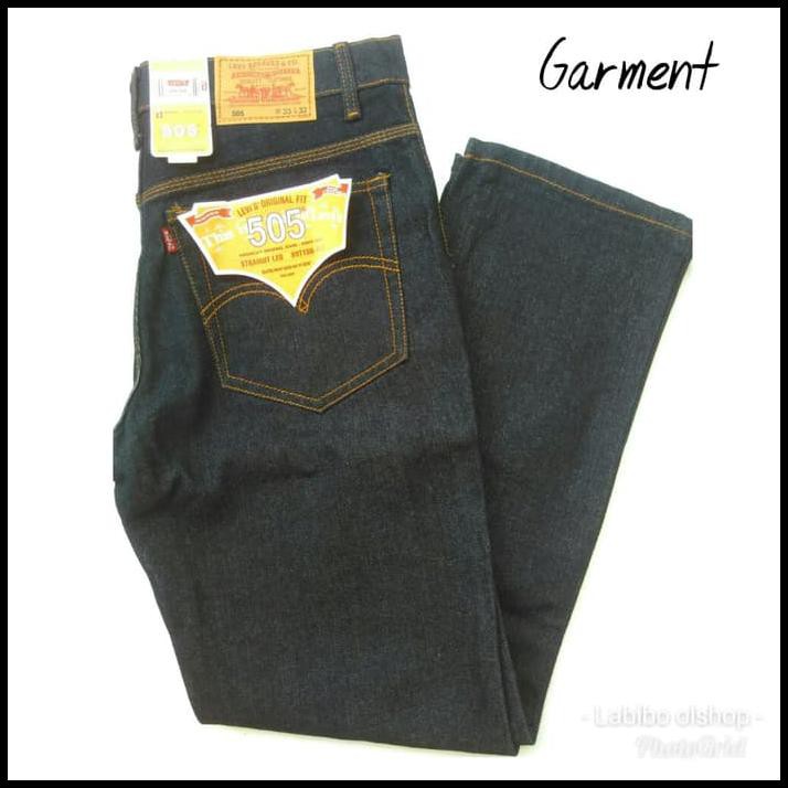JA7F CELANA JEANS LEVIS 505 REGULAR/ STANDAR PRIA - HITAM, 29 N0FN