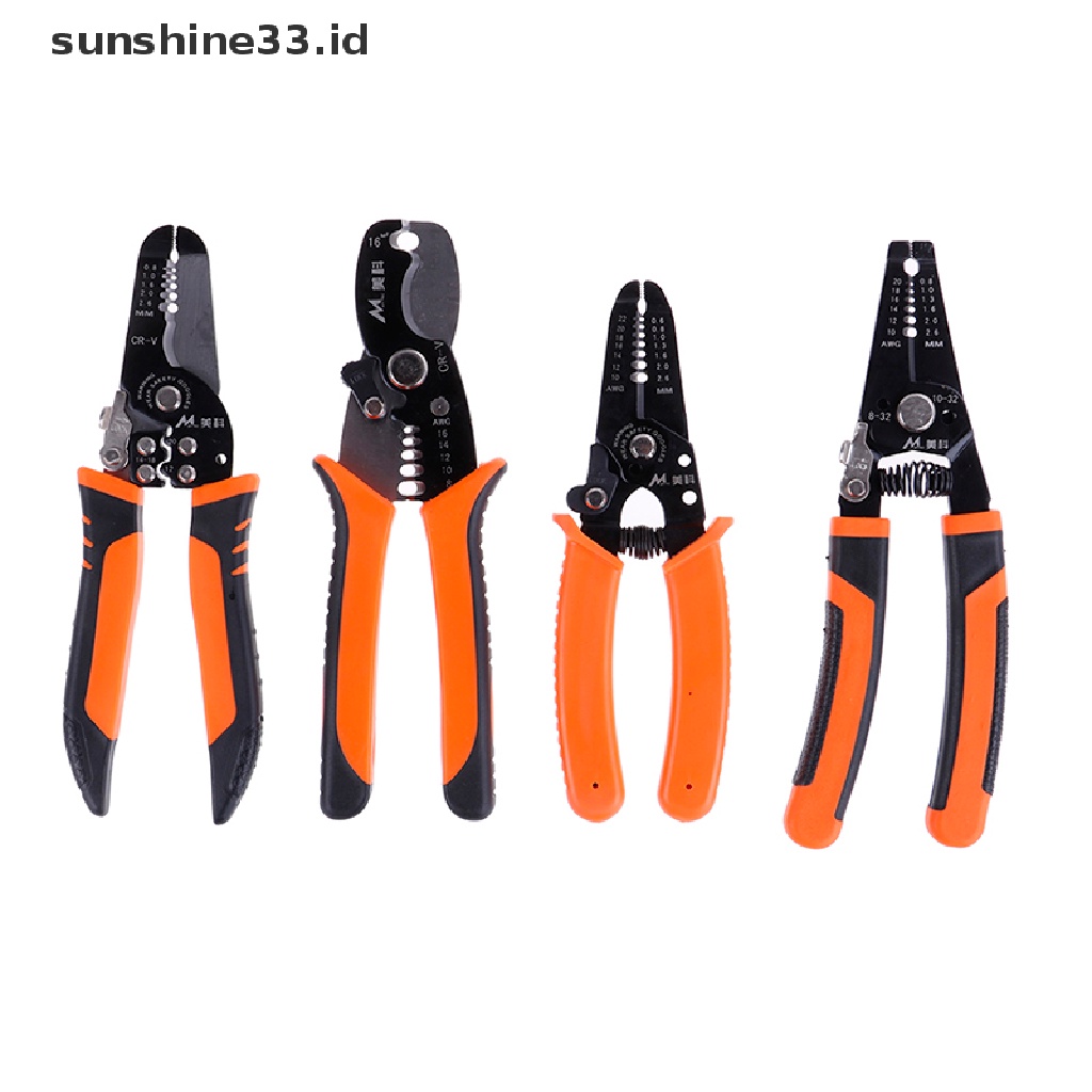 Portable Cable Stripper Crimper Pliers Crimping Tool Stripping Wire Cutter O3 