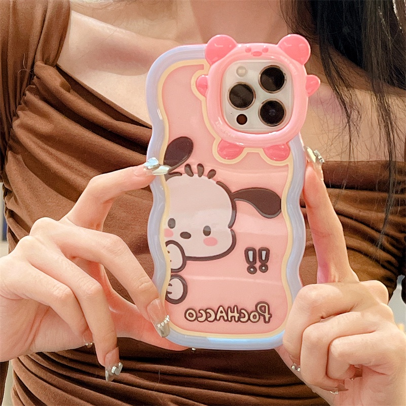 Soft Case Pelindung Lensa Anti Jatuh Motif Anjing Beruang Untuk iPhone 13 12 11 Pro Max X Xr Xs Max