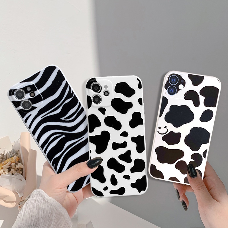 Soft Case TPU Motif Zebra Untuk iPhone 6 6s 7 8 Plus 11 12 Pro MAX XR X XS MAX SE 2020