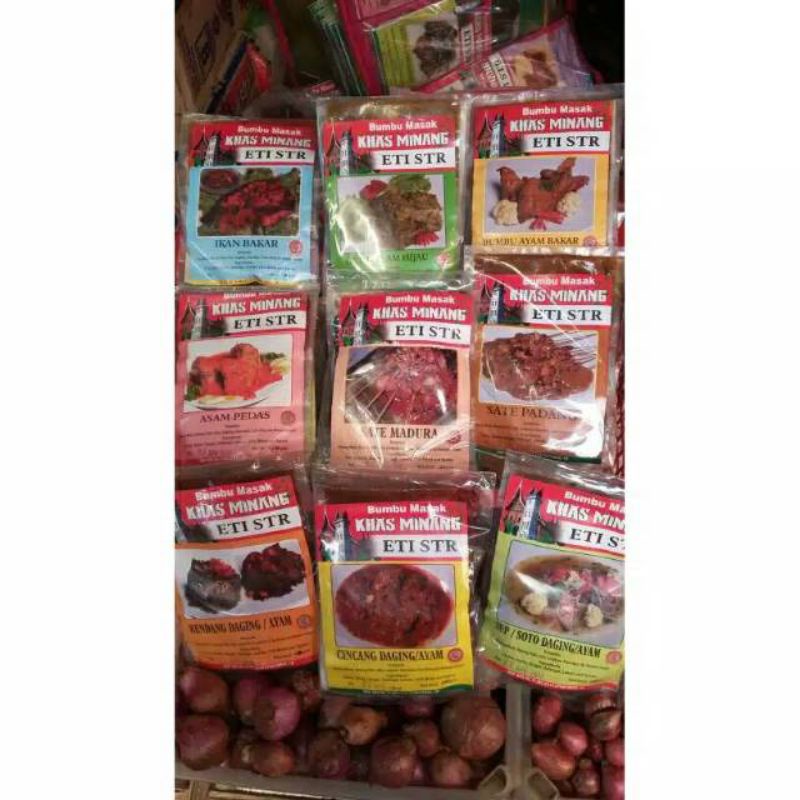 

Bumbu khas BUKIT TINGGI ETI STR Bumbu Rendang dan Masakan Padang Lainnya