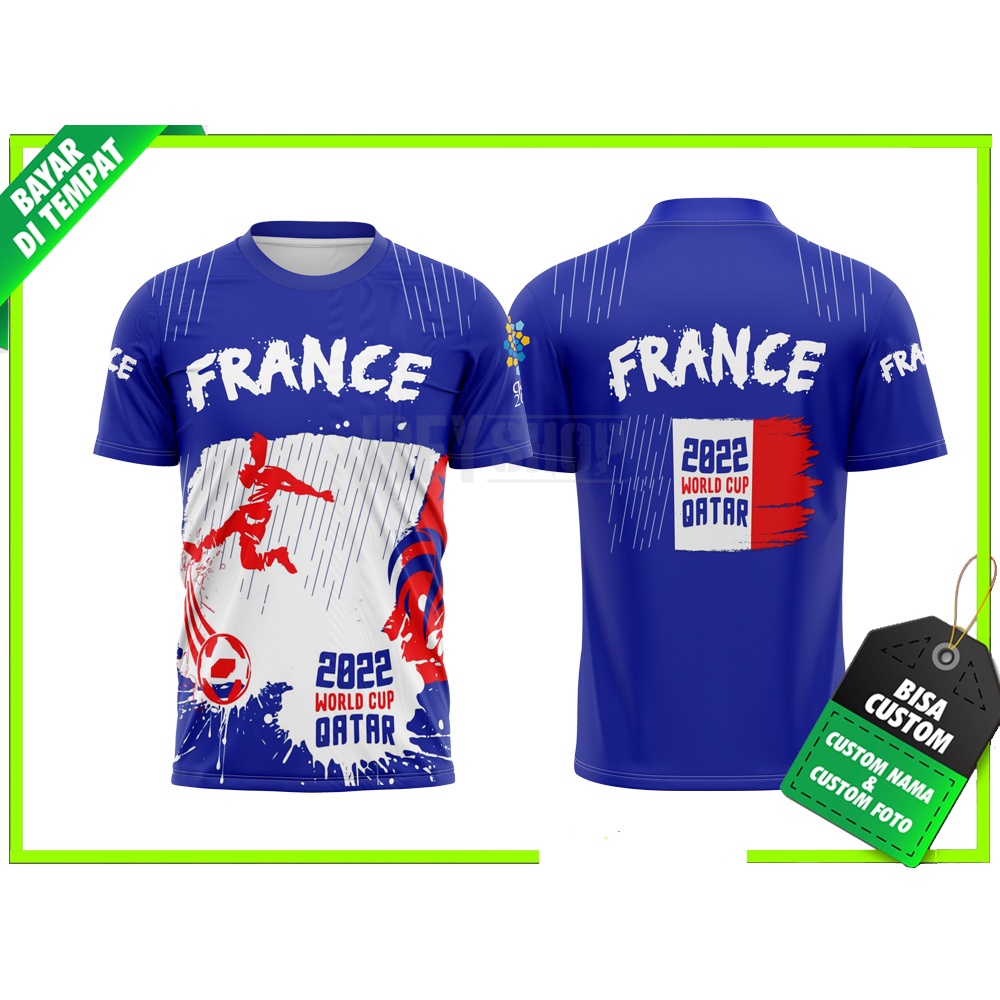 Jersey PIala Dunia Qatar 2022 Prancis FullPrint