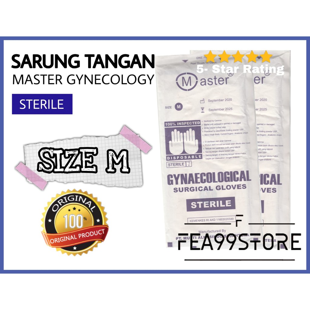 Sarung Tangan / GYNECOLOGY / Sarung Tangan obgyn / Master (Steril) / Sarung Tangan Steril / Gynaecol