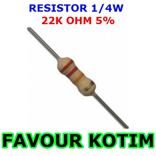 RESISTOR 22K OHM 1/4 WATT 5 R 1/4 W 0.25W 5 PERSEN FVKOTIM Shopee