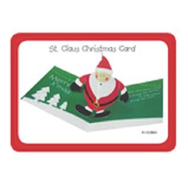 01120580 FLAT BUKU KARTU UCAPAN NATAL SANTA CLAUS CHRISTMAS CARD 3D 4D Pop up