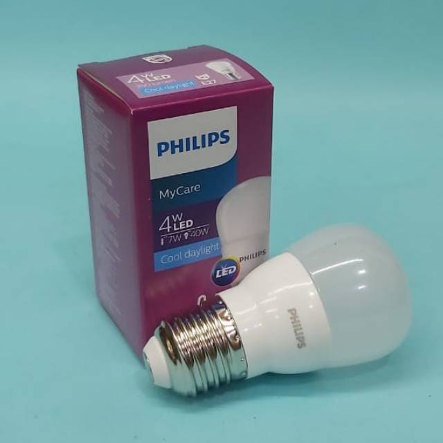 Philips Lampu LED 4w E27 P45 putih 6000K