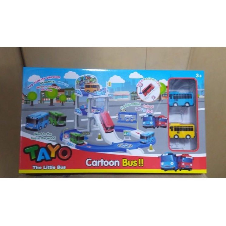 Parkir Cartoon Bus Tayo Track Tayo Bus Tayo