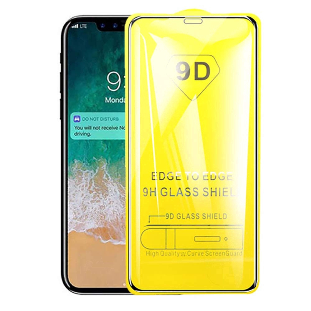 Film Pelindung Layar Tempered Glass 9H Full Cover untuk iPhone x / Max / XR / 6 / 6S / 7 / 8 Plus