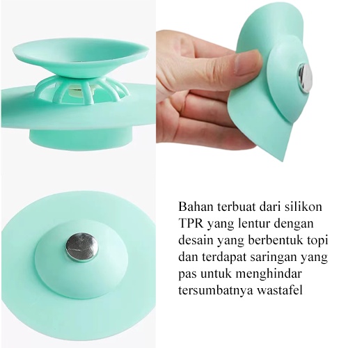 [1KG 46PCS] LBS Saringan Wastafel Silikon Penutup Lubang Saluran Air Kamar Mandi Dapur Bulat Sink Bathtub Silicone