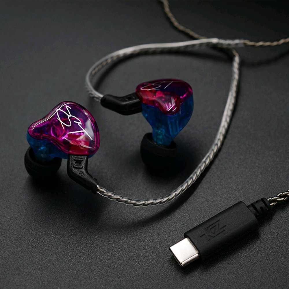 Murah Kz Kabel Silver Plated Earphone Usb Type C 0.75Mm Pin Silver Core Cable For Headset Kz-Zst