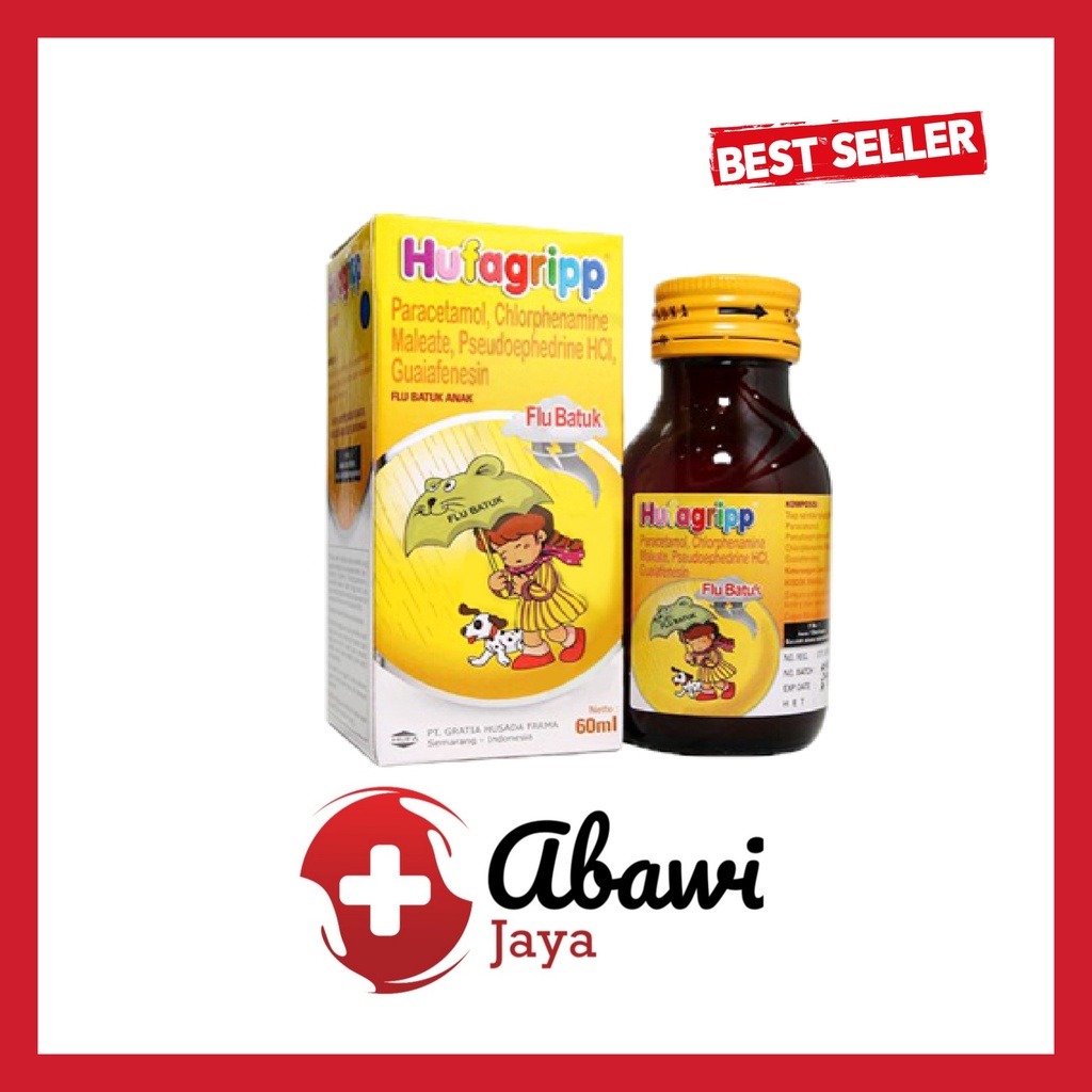 [AB] Hufagrip Flu & Batuk Sirup 60 ml / HUFAGRIP KUNING