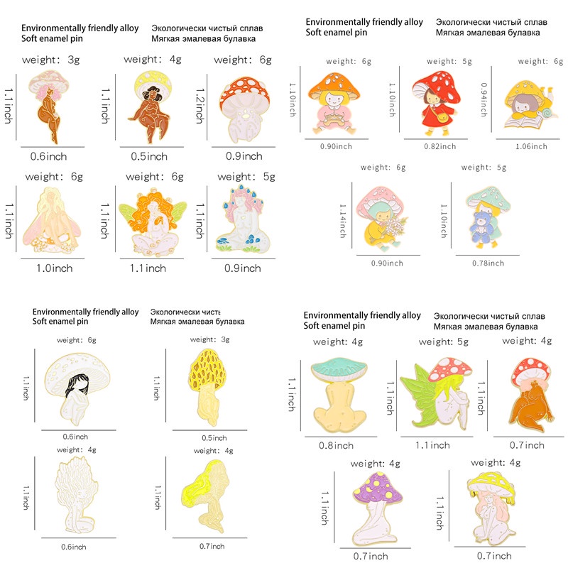 Bros Pin Bentuk Jamur 20 Gaya Untuk Aksesoris Pakaian