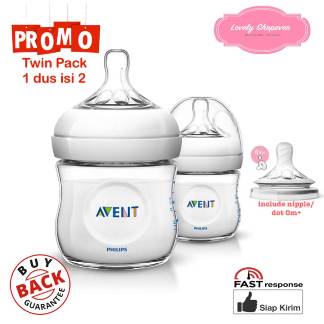 Avent philips botol susu milk bottle natural 125ml 125 ml white putih