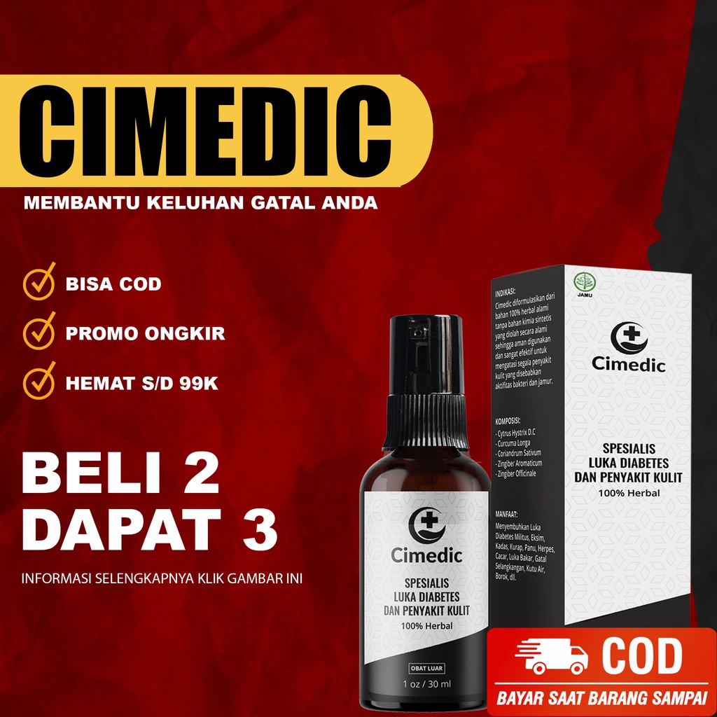 CIMEDIC OBAT HERPES KULIT / GENITAL /  OBAT KADAS / KURAP SPRAY AMPUH