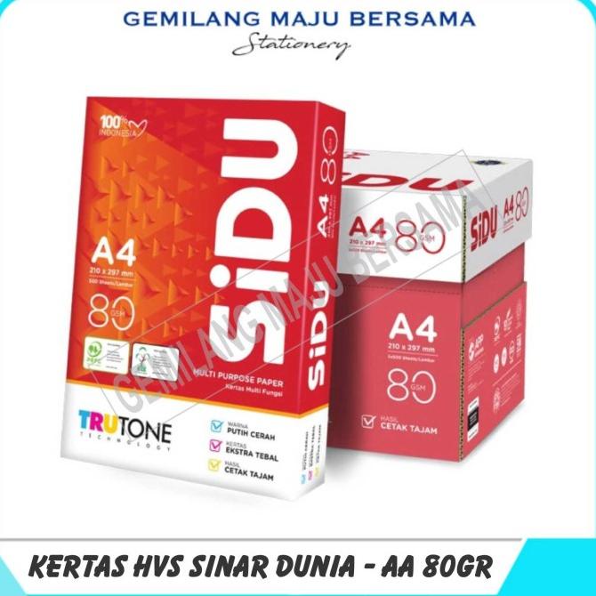 

Kertas Hvs Sinar Dunia / Sidu A4 80 Gram