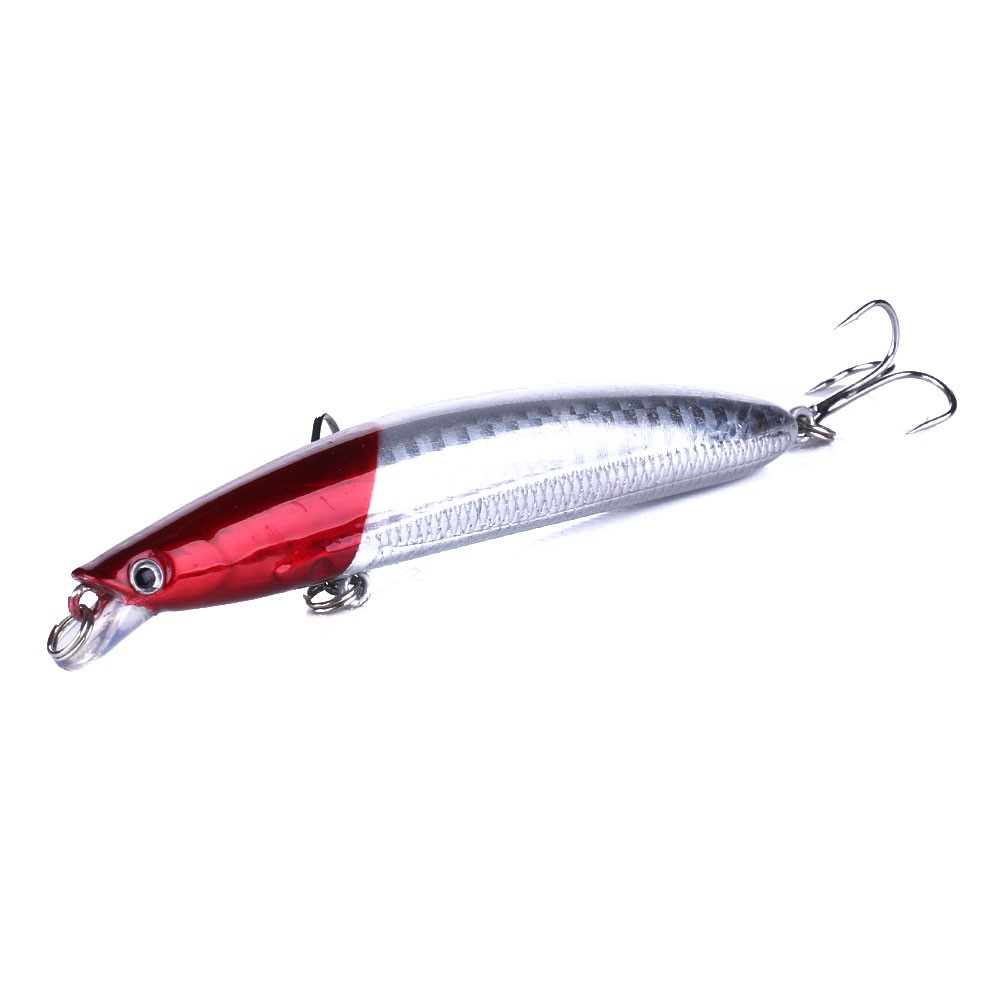 HENGJIA 1pc Umpan Pancing Hard Bait Bentuk Ikan Kecil 3d 9cm 9g Floating Lure Dengan Kail 6 #