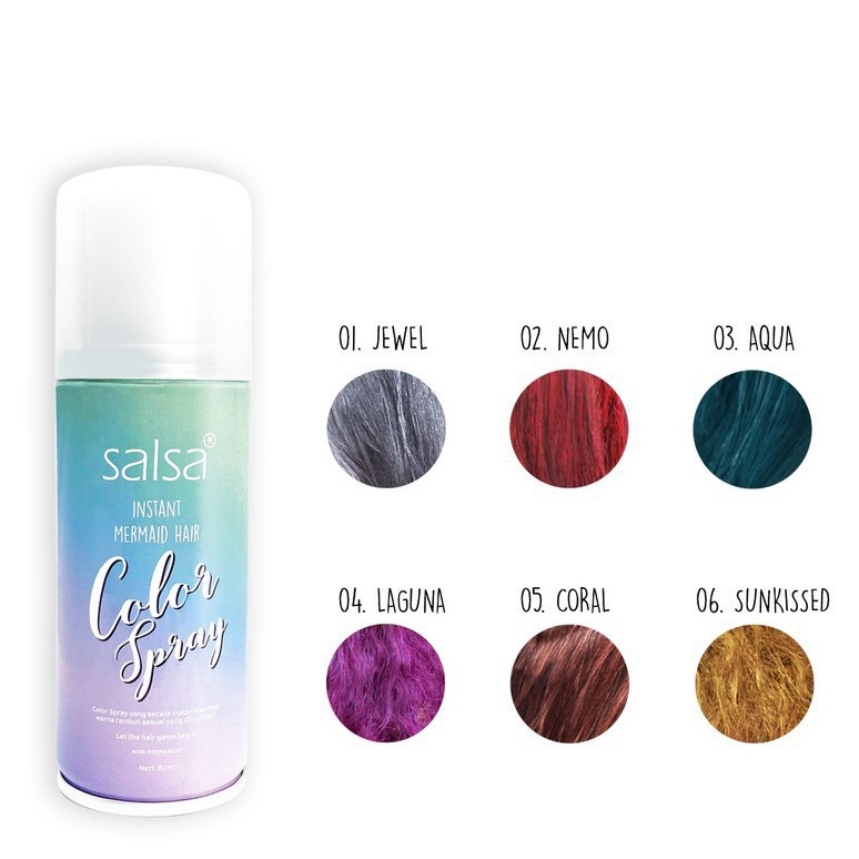 Salsa Instant Mermaid Hair Color Spray - Semir Cat Rambut