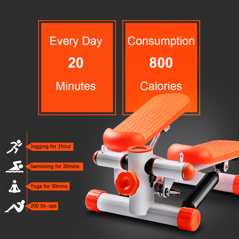 OneTwoFit Sport Mini Stepper Machine LCD Display Tangga Olahraga Gym Fitness Portable