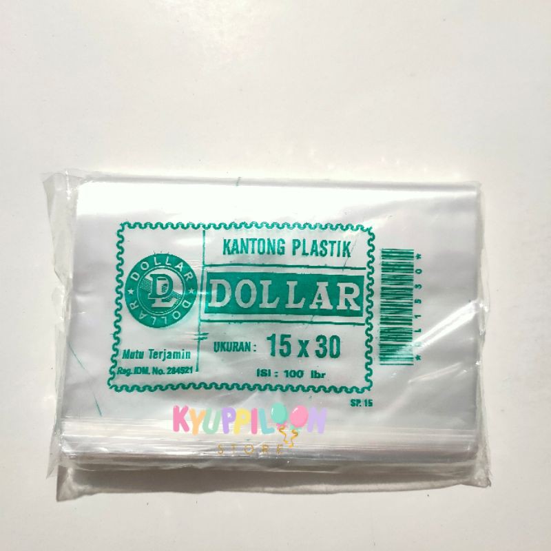 Plastik Dollar Ukuran 15x30
