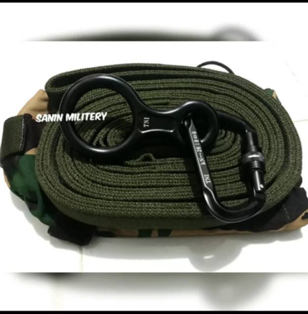 Webbing Carabiner Delta Screw Figure 8 Jatah Tni / Carabiner jatah TNI