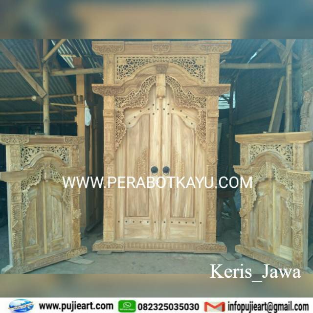 Set Kusen Pintu Jendela Kayu Jati Minimalis | Gapura Gebyok Murah Ukir Jepara | Jendela Jati Gebyok 