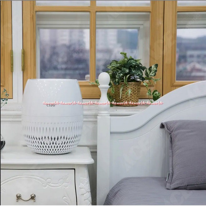 Clair Humidifier White Alat Penjernih Udara Bulat Putih