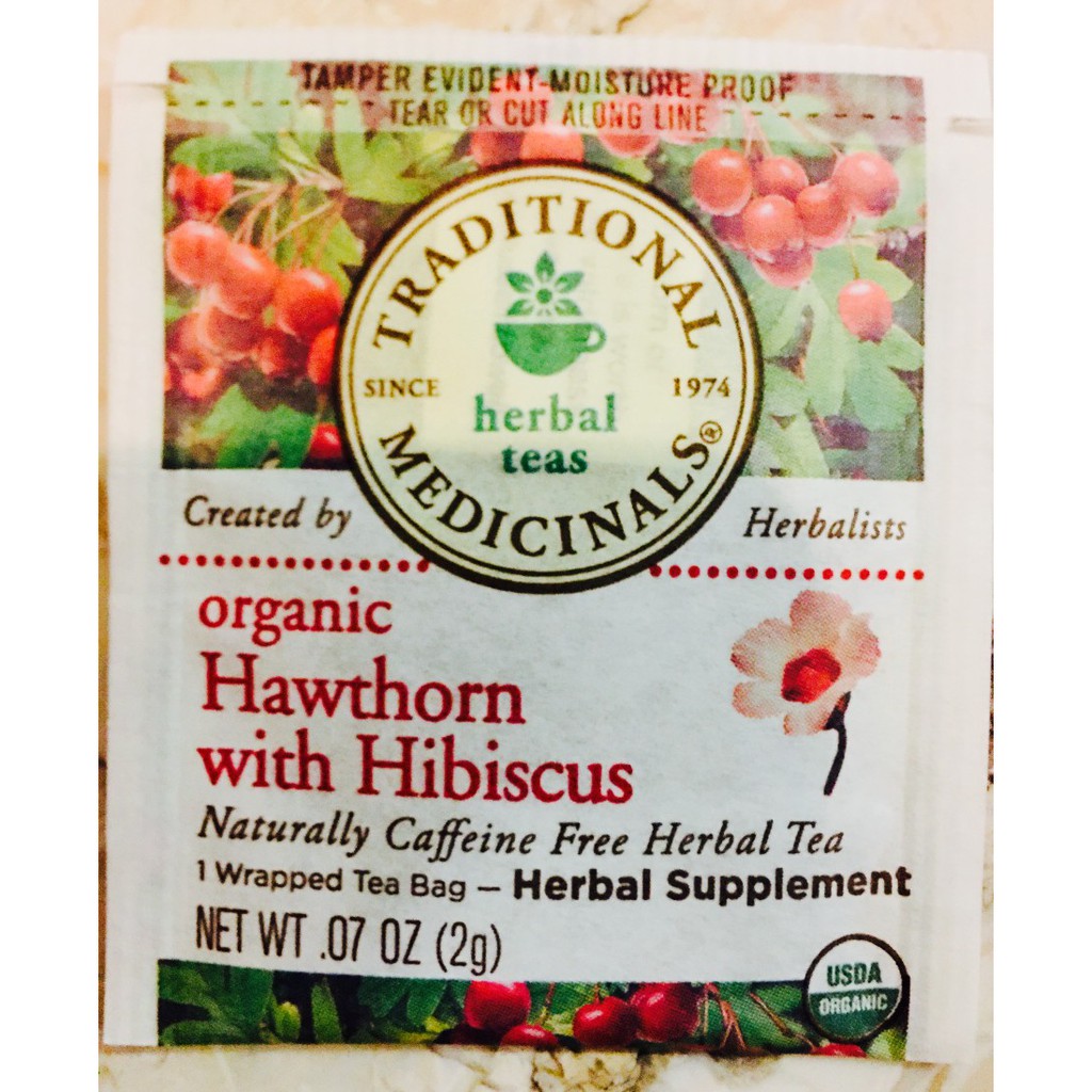 

Traditional Medicinals ORGANIC Hawthorn and Hibiscus Rosella Herbal Tea Heart Healthy Drink Minuman Teh Jamu Organik Untuk Jantung Peredaran Darah Tinggi