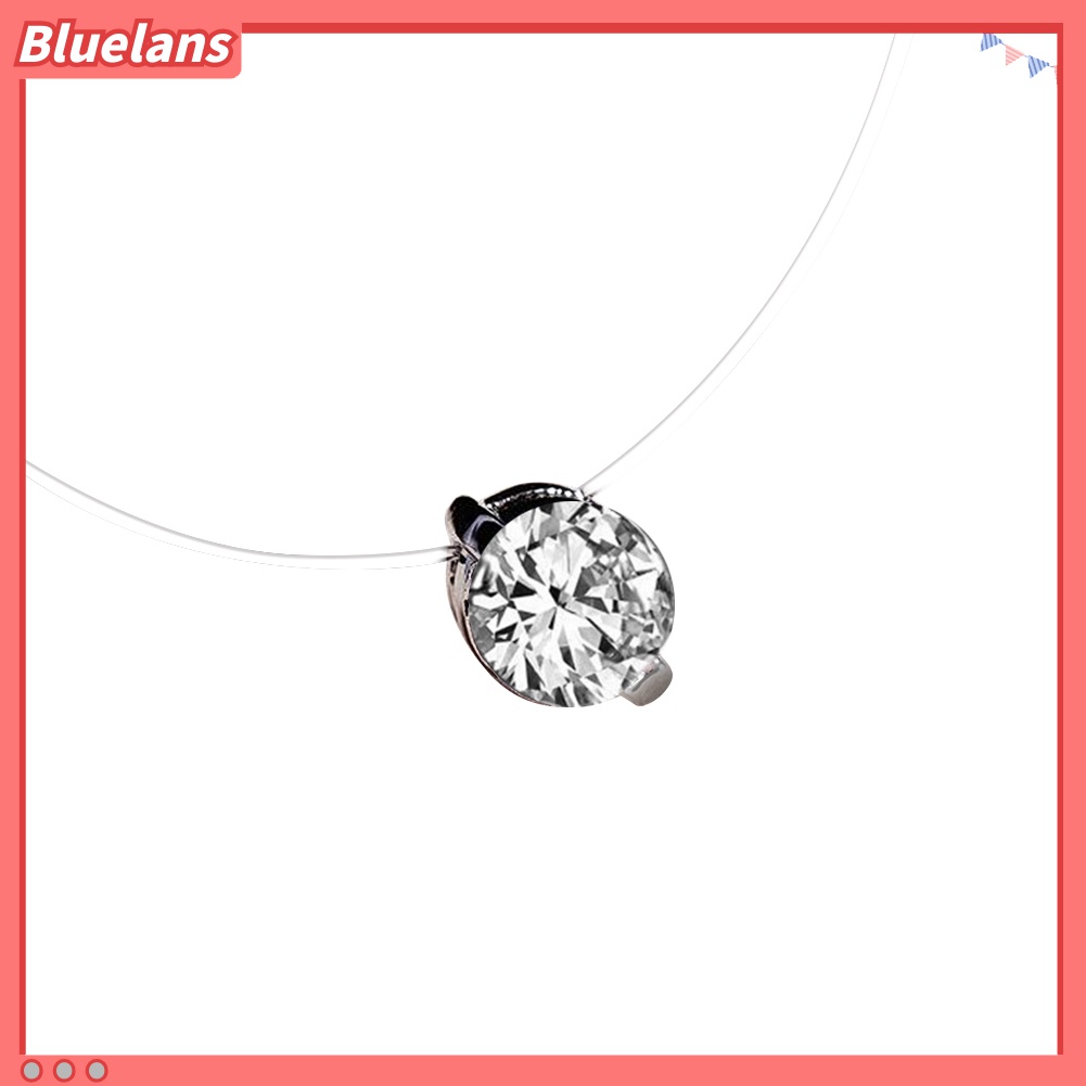 Kalung Rantai Dengan Liontin Berlian Imitasi Untuk Wanita