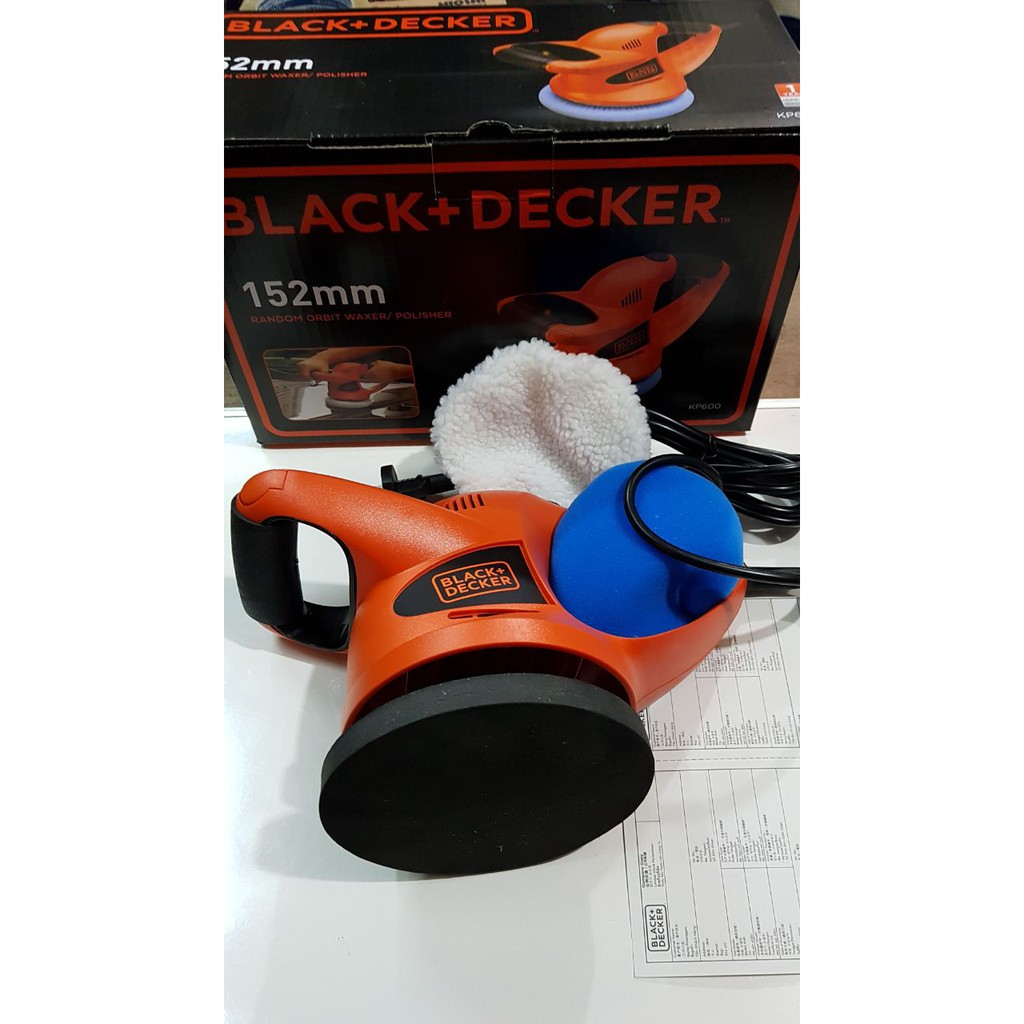 Black Decker KP600 Mesin Poles Mobil Orbit Waxing Polishing  152 mm