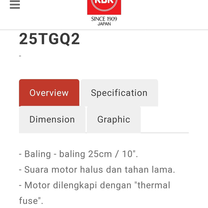 Kipas Angin Plafon Ceiling Exhaust Fan 10&quot; KDK 25 TGQ2