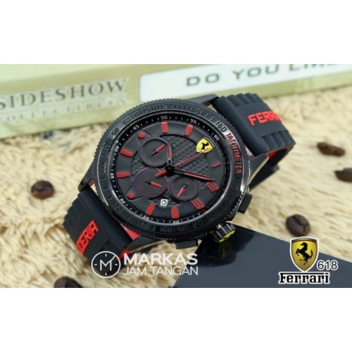 Jual Jam Tangan Pria Ferrari Scuderia Evo Chronograph Rubber Watch Diskon