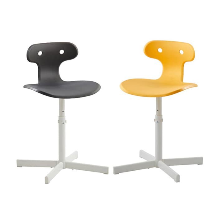 Ikea Molte Kursi Meja Belajar Desk Chair Kuning Abu2 Shopee