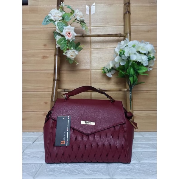 TAS BELLEZZA / BELLEZZA BAG / TAS WANITA PREMIUM ORIGINAL / MERAH MAROON / BRAND MATAHARI MURAH