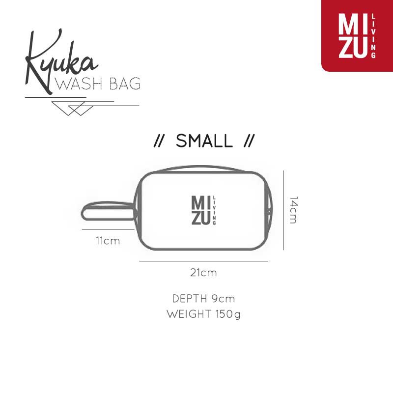 MIZU KYUKA Wash Bag Clear PVC Transparent Cosmetics Travel Makeup Bag Tas Kosmetik Bening Transparan-SMALL