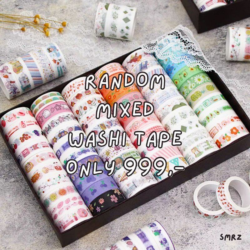 

Random Mixed Washi Tape - Selotip Random / Solatip Motif Lucu / isolasi Aesthetic