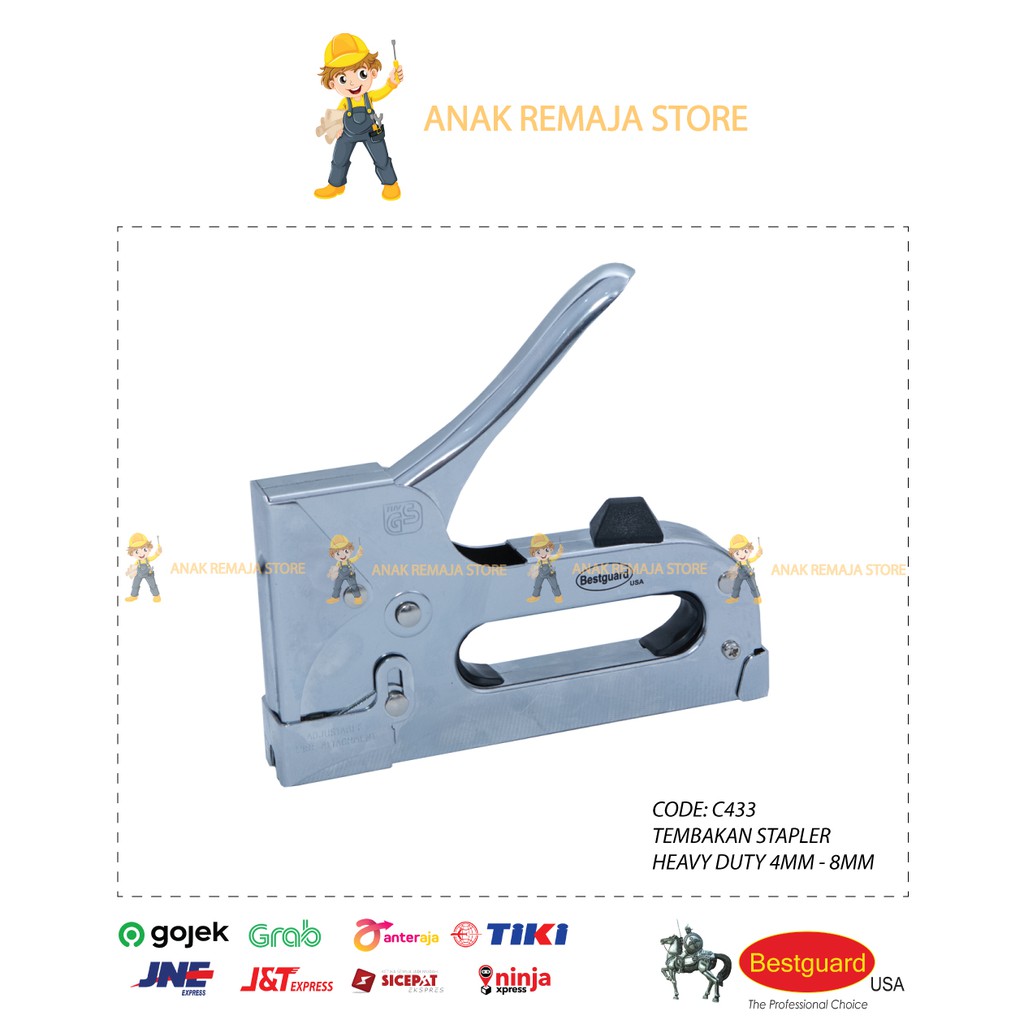 

Bestguard Tembakan Stapler Heavy Duty 4mm - 14mm