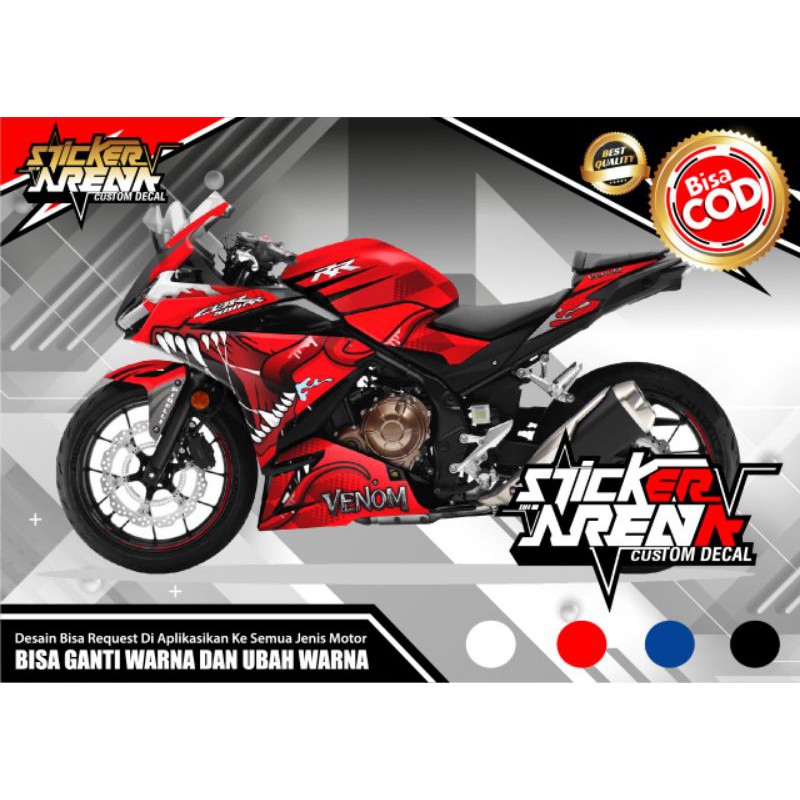 Decal CBR 150 R Sticker Full Body cbr 150 r decal custom venom merah hitam