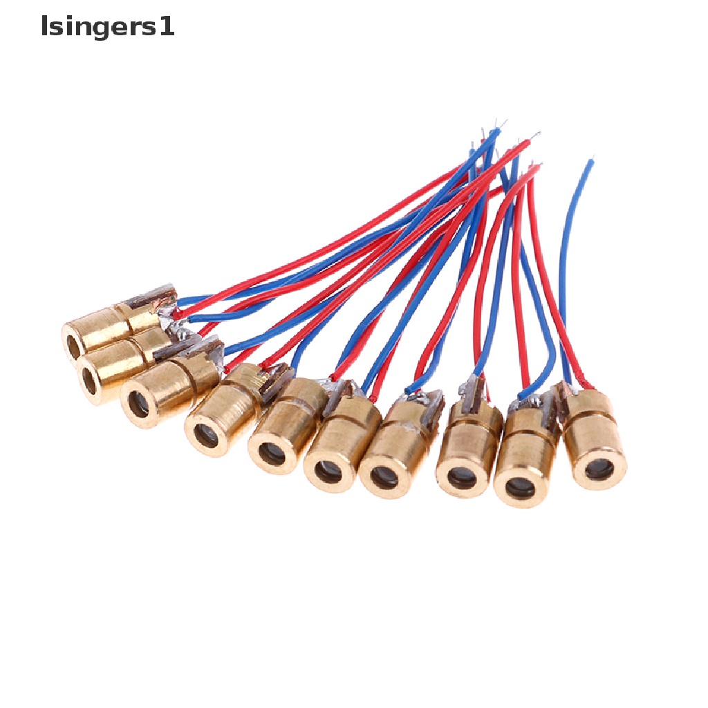[lsingers1] 10Pcs 650nm 6mm 3V 5mW Mini Laser Dot Diode Module Head WL Red Boutique