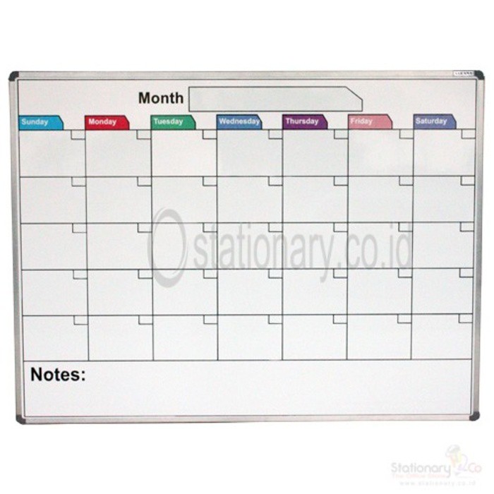 

Papan Whiteboard Calendar PIXELS uk 90 x 120 cm