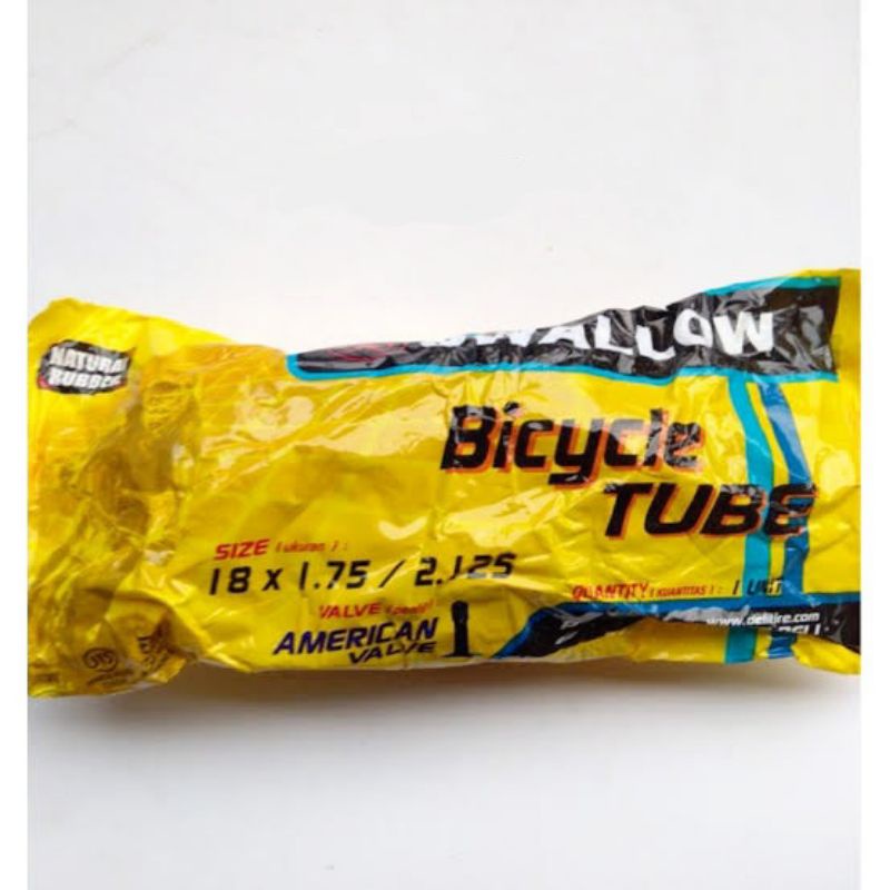 ban dalam swallow 18 x 1.75 / 2.125 ban dalam 18x1.75 ban dalam sepeda 18x2.125 ban dalem 18" pentil