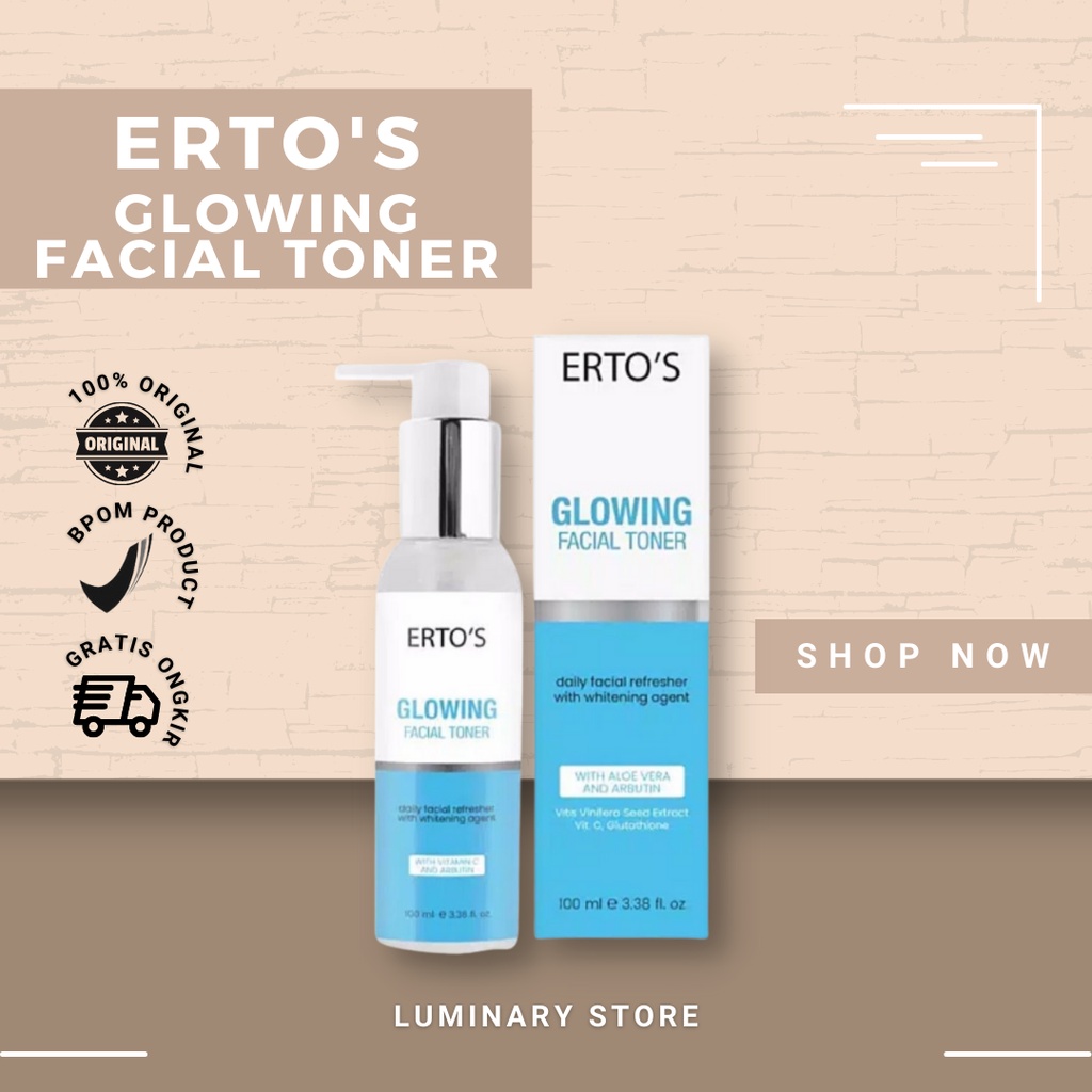 ERTOS GLOWING FACIAL TONER WAJAH ORIGINAL BPOM