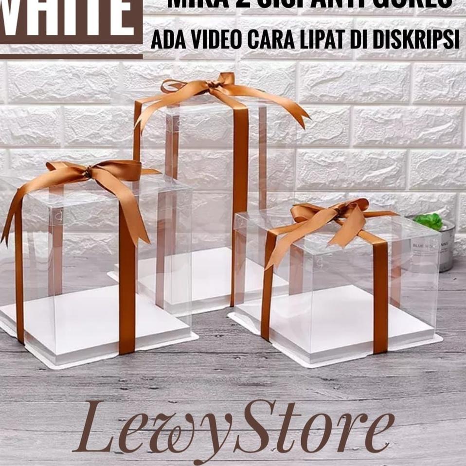 

[KODE PRODUK SEMVA5961] Cake Box Mika Dus Kue Kotak Kue 22x22 cm Tutup Transparant PET