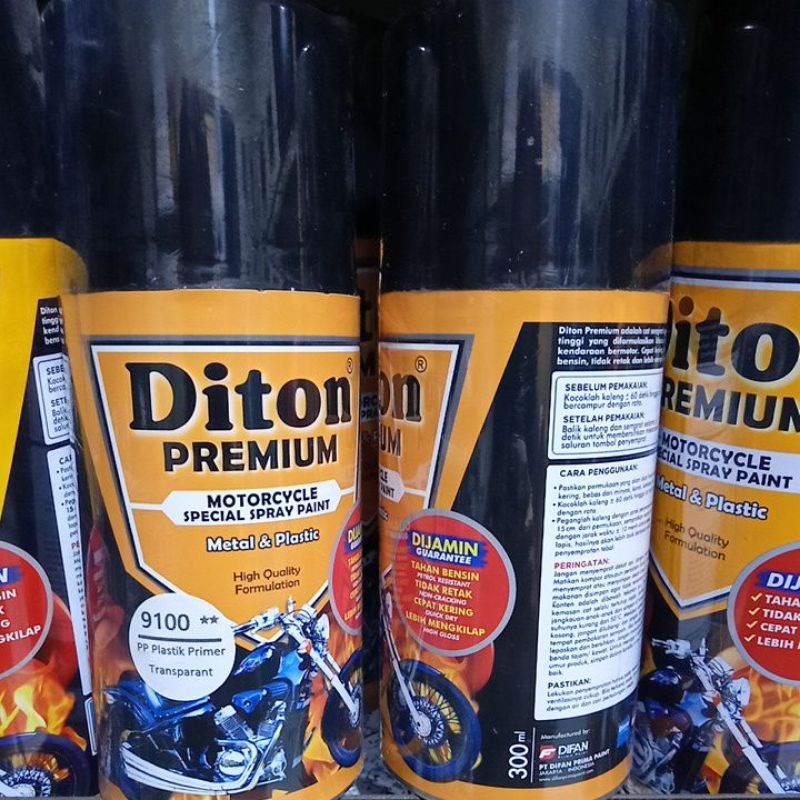 Pilok Cat Diton Premium Plastik Primer Transaparant 9100 PP Plastik Primer 300ml Cat Semprot Pylok