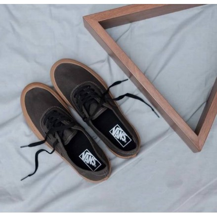 Model Baru..,Sepatu Pria Vans Authentic Grey Sole Gum Original PREMIUM Waffle ICC DT IFC Bnib china