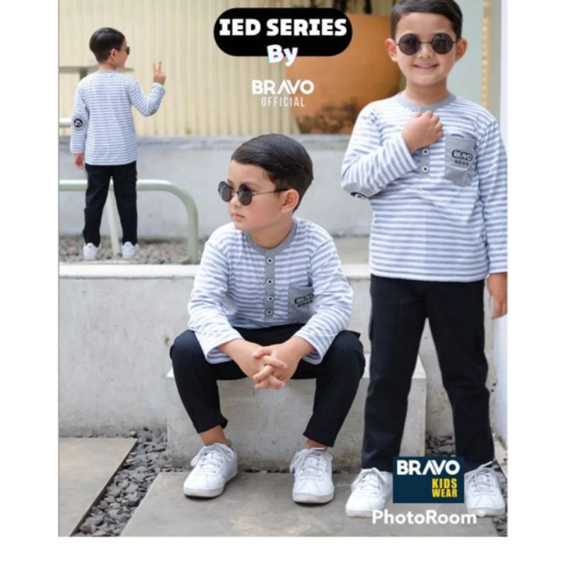 Afsheenastore Bravo Set Casual Setelan Anak Laki 2-10T