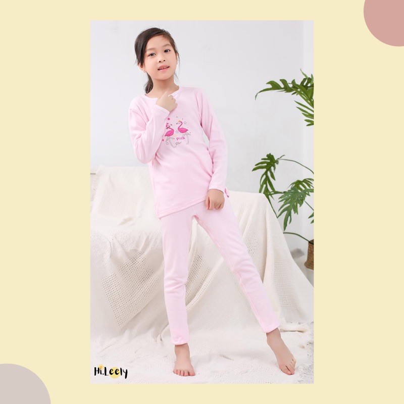 PIYAMA ANAK IMPORT FASHION ANAK PEREMPUAN BAJU TIDUR LENGAN PANJANG LUCU Flamingo 100% KATUN IMPORT