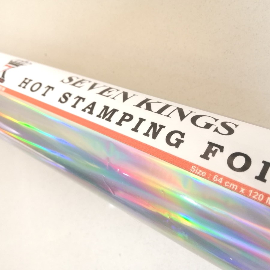 

Hot stamping Foil hologram silver polos ukuran 64cm X 120M