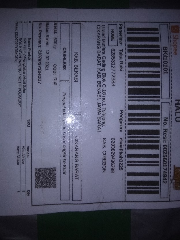 Rok Katun Payung / Motif Polkadot